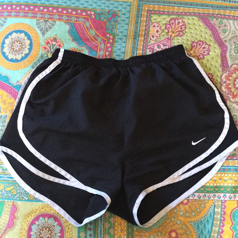 Black & White Nike Running Shorts